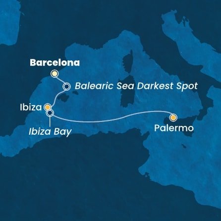 Španělsko, Itálie z Barcelony na lodi Costa Toscana