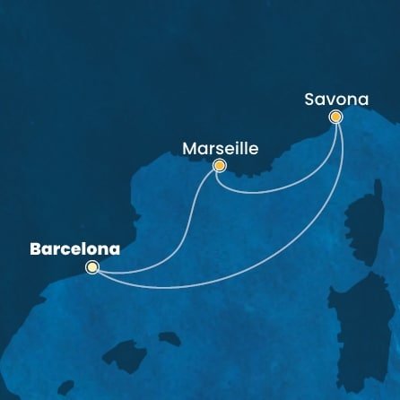 Španělsko, Itálie, Francie z Barcelony na lodi Costa Toscana