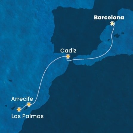 Španělsko z Barcelony na lodi Costa Pacifica