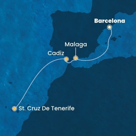 Španělsko z Barcelony na lodi Costa Smeralda