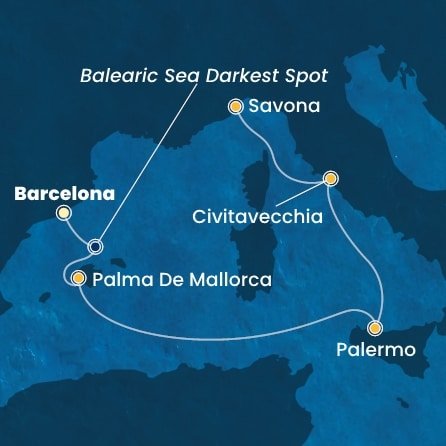 Španělsko, Itálie z Barcelony na lodi Costa Smeralda Španělsko, Itálie z Barcelony na lodi Costa Smeralda