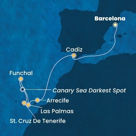 Španělsko, Madeira z Barcelony na lodi Costa Pacifica