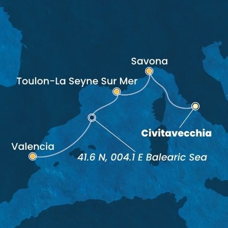 Itálie, Francie, Španělsko z Civitavecchia na lodi Costa Pacifica