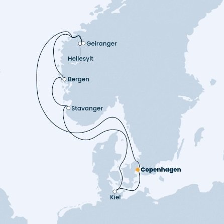 Dánsko, Norsko, Německo z Kodaně na lodi Costa Firenze