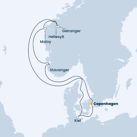 Dánsko, Norsko, Německo z Kodaně na lodi Costa Firenze