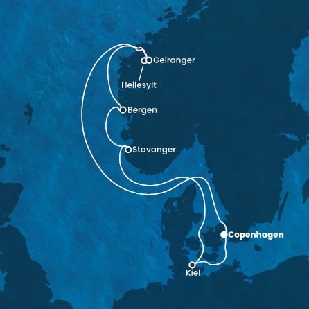 Dánsko, Norsko, Německo z Kodaně na lodi Costa Diadema