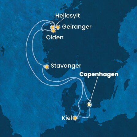 Dánsko, Norsko, Německo z Kodaně na lodi Costa Diadema
