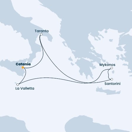 Itálie, Malta, Řecko z Katánie na lodi Costa Pacifica