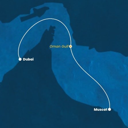 Spojené arabské emiráty, , Omán z Dubaje na lodi Costa Smeralda