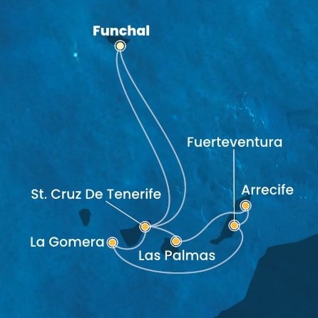 Portugalsko, Španělsko z Funchalu na lodi Costa Fortuna