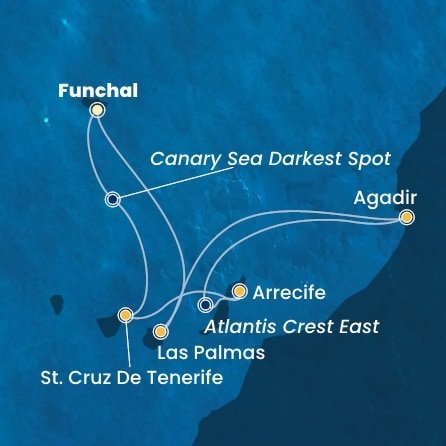 Madeira, Španělsko, Maroko z Funchalu na lodi Costa Fortuna