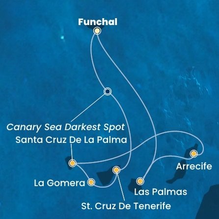 Portugalsko, Španělsko, La Gomera z Funchalu na lodi Costa Fortuna