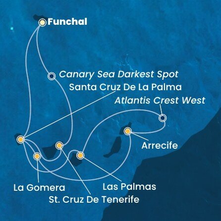 Portugalsko, Španělsko, La Gomera z Funchalu na lodi Costa Fortuna