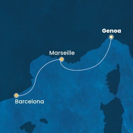 Itálie, Francie, Španělsko z Janova na lodi Costa Toscana