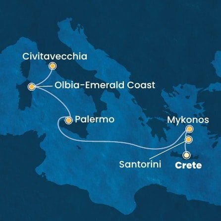 Řecko, Itálie z Heraklionu na lodi Costa Pacifica