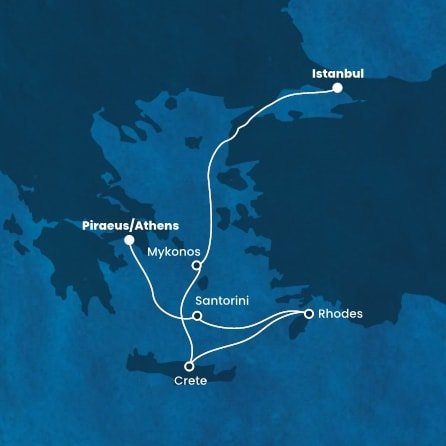 Turecko, Řecko z Istanbulu na lodi Costa Fortuna