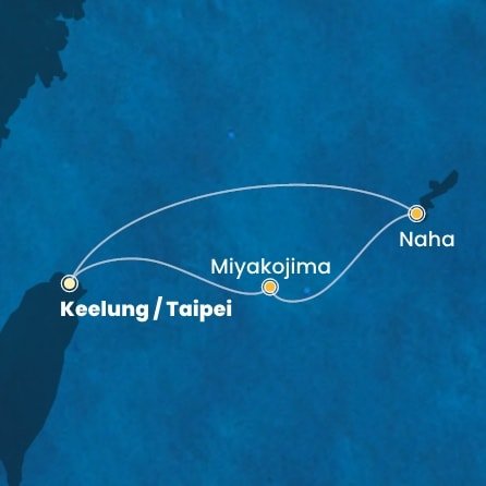 Tchaj-wan, Japonsko z Keelungu (Taipeje) na lodi Costa Serena