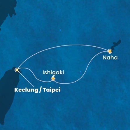 Tchaj-wan, Japonsko z Keelungu (Taipeje) na lodi Costa Serena