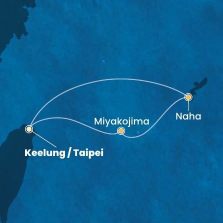 Tchaj-wan, Japonsko z Keelungu (Taipeje) na lodi Costa Serena