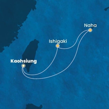 Tchaj-wan, Japonsko na lodi Costa Serena