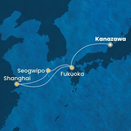 Japonsko, Čína, Jižní Korea z Kanazawy na lodi Costa Serena