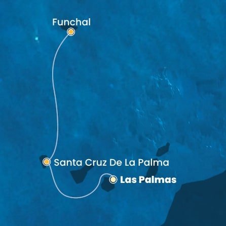 Španělsko, Portugalsko z Las Palmas na lodi Costa Fortuna