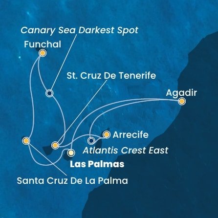 Španělsko, Portugalsko, , Maroko z Las Palmas na lodi Costa Fortuna