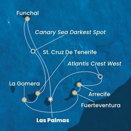 Španělsko, Portugalsko,  z Las Palmas na lodi Costa Fortuna