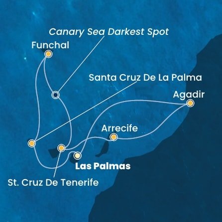 Španělsko, Portugalsko, Maroko z Las Palmas na lodi Costa Fortuna