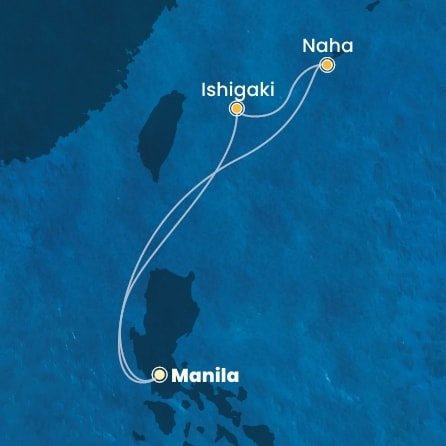 Filipíny, Japonsko z Manily na lodi Costa Serena