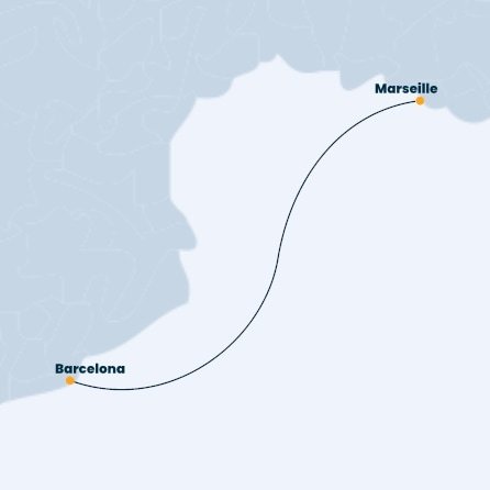 Francie, Španělsko z Marseille na lodi Costa Smeralda