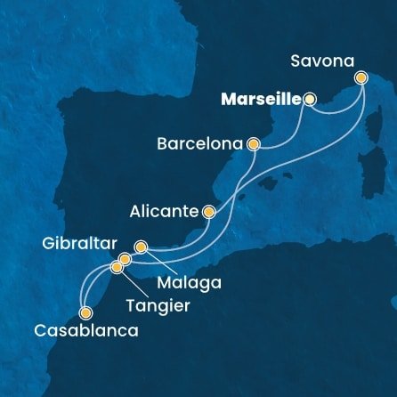 Turecko, Řecko, Malta, Itálie, Španělsko, Francie z Istanbulu na lodi Costa Fortuna