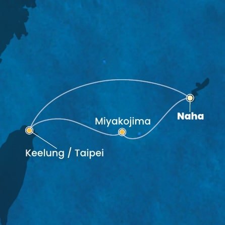 Japonsko, Tchaj-wan z Naha na lodi Costa Serena