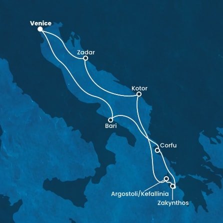 Itálie, Řecko, Černá Hora, Chorvatsko na lodi Costa Deliziosa