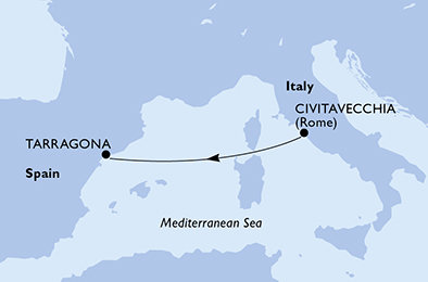 Itálie, Španělsko z Civitavecchia na lodi MSC Meraviglia