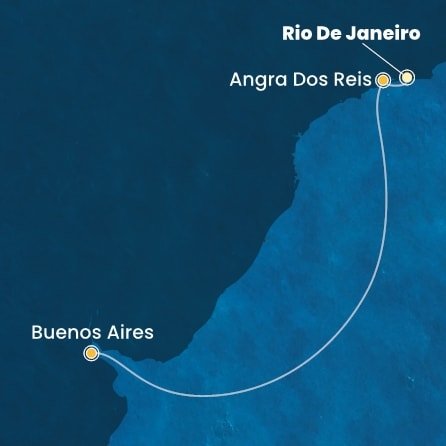 Brazílie, Argentina z Rio de Janeira na lodi Costa Favolosa