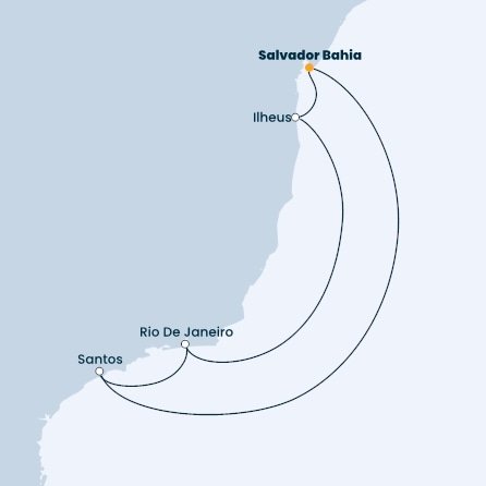 Brazílie ze Salvadoru na lodi Costa Diadema