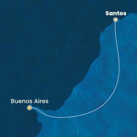 Brazílie, Argentina ze Santosu na lodi Costa Favolosa