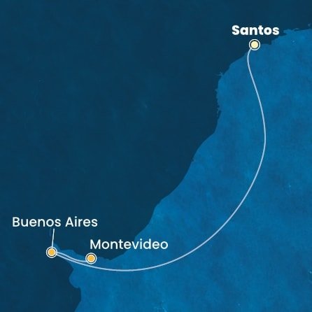 Brazílie, Argentina, Uruguay ze Santosu na lodi Costa Diadema