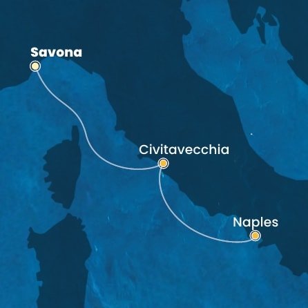 Itálie ze Savony na lodi Costa Serena