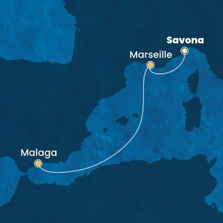 Itálie, Francie, Španělsko ze Savony na lodi Costa Fascinosa