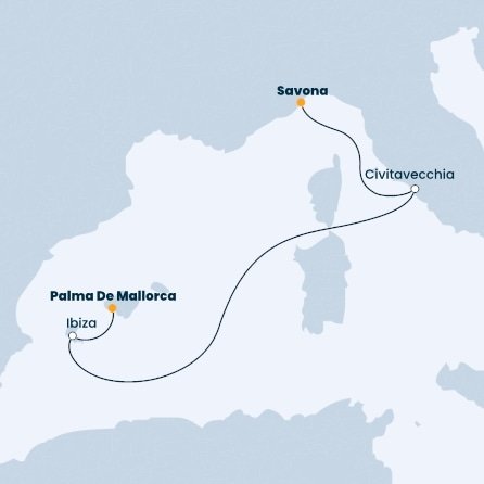 Itálie, Španělsko ze Savony na lodi Costa Diadema
