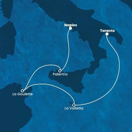 Itálie, Malta, Tunisko na lodi Costa Fascinosa
