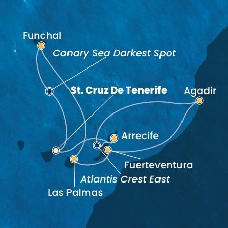 Španělsko, Maroko, Portugalsko z Tenerife na lodi Costa Fortuna