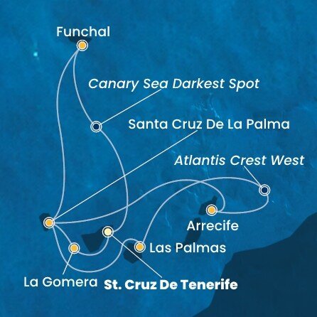 Španělsko, La Gomera, Portugalsko z Tenerife na lodi Costa Fortuna