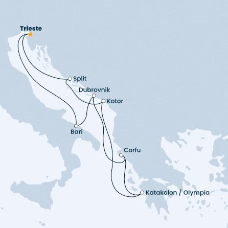 Itálie, Chorvatsko, Černá Hora, Řecko na lodi Costa Deliziosa