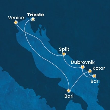 Itálie, Černá Hora, Chorvatsko na lodi Costa Deliziosa