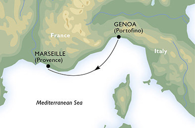 Francie, Itálie z Janova na lodi MSC Armonia