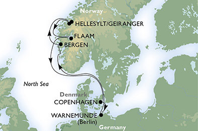 Dánsko, Norsko z Bergenu na lodi MSC Magnifica