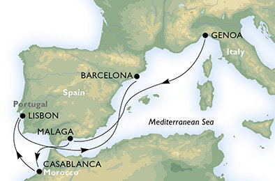 Itálie, Španělsko, Maroko, Portugalsko z Janova na lodi MSC Magnifica